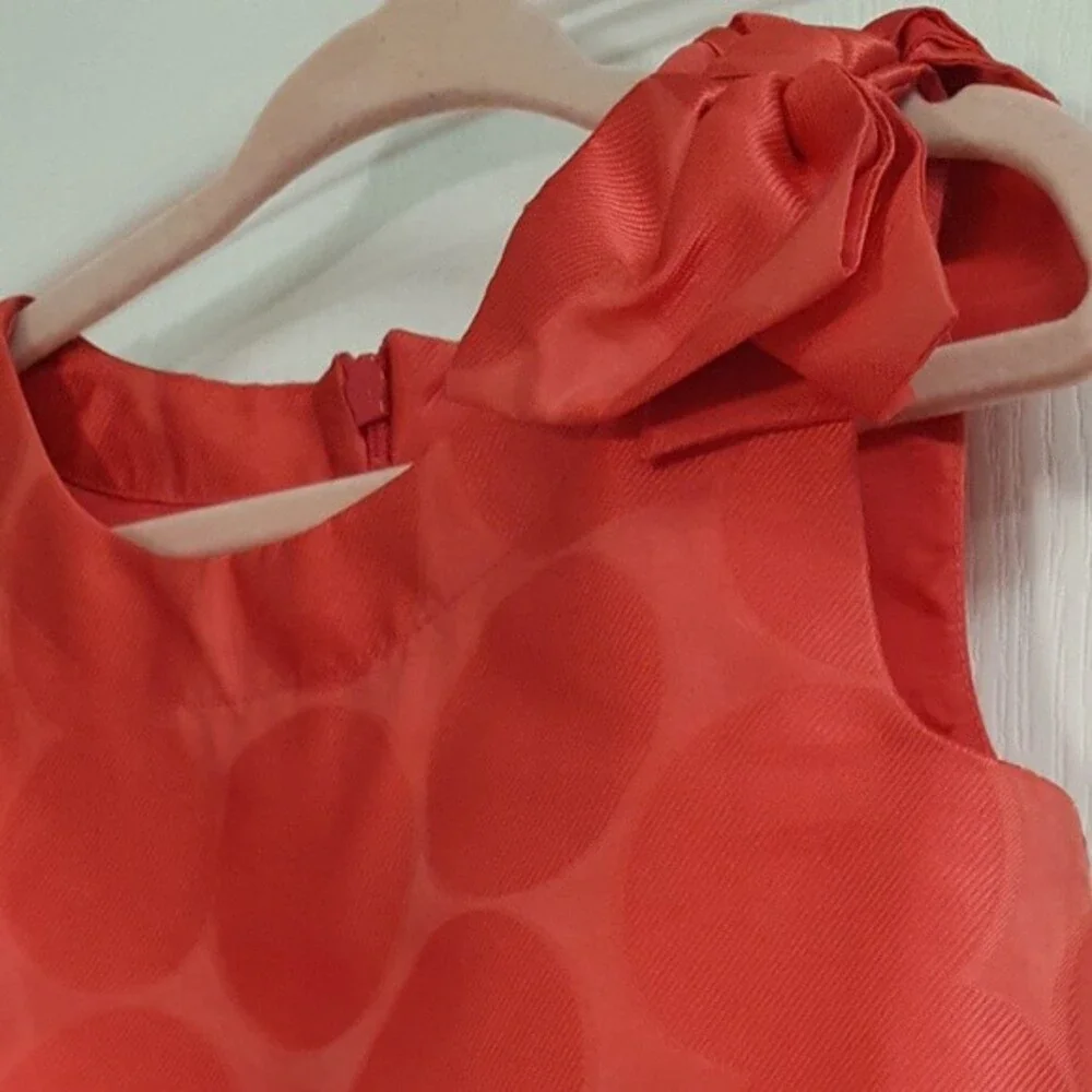 Gymboree Drop Waist Coral Bow Easter Dress